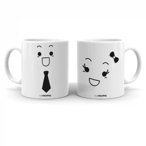 Cheeksy Hubby Smile with Wifey Smile Design Printed 300 ml
