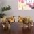 KridayKraft Metal Elephant Statue Small Size Gold Polish 2 pcs Set for Your Home, Office Table Decorative & Gift Article