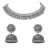 Total Fashion Jewellery Oxidised Silver Banjara Style Choker Necklace with Jhumka Earring for Women & Girls